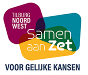 Logo met de tekst 'Tilburg Noord West Samen aan zet voor gelijke kansen'
